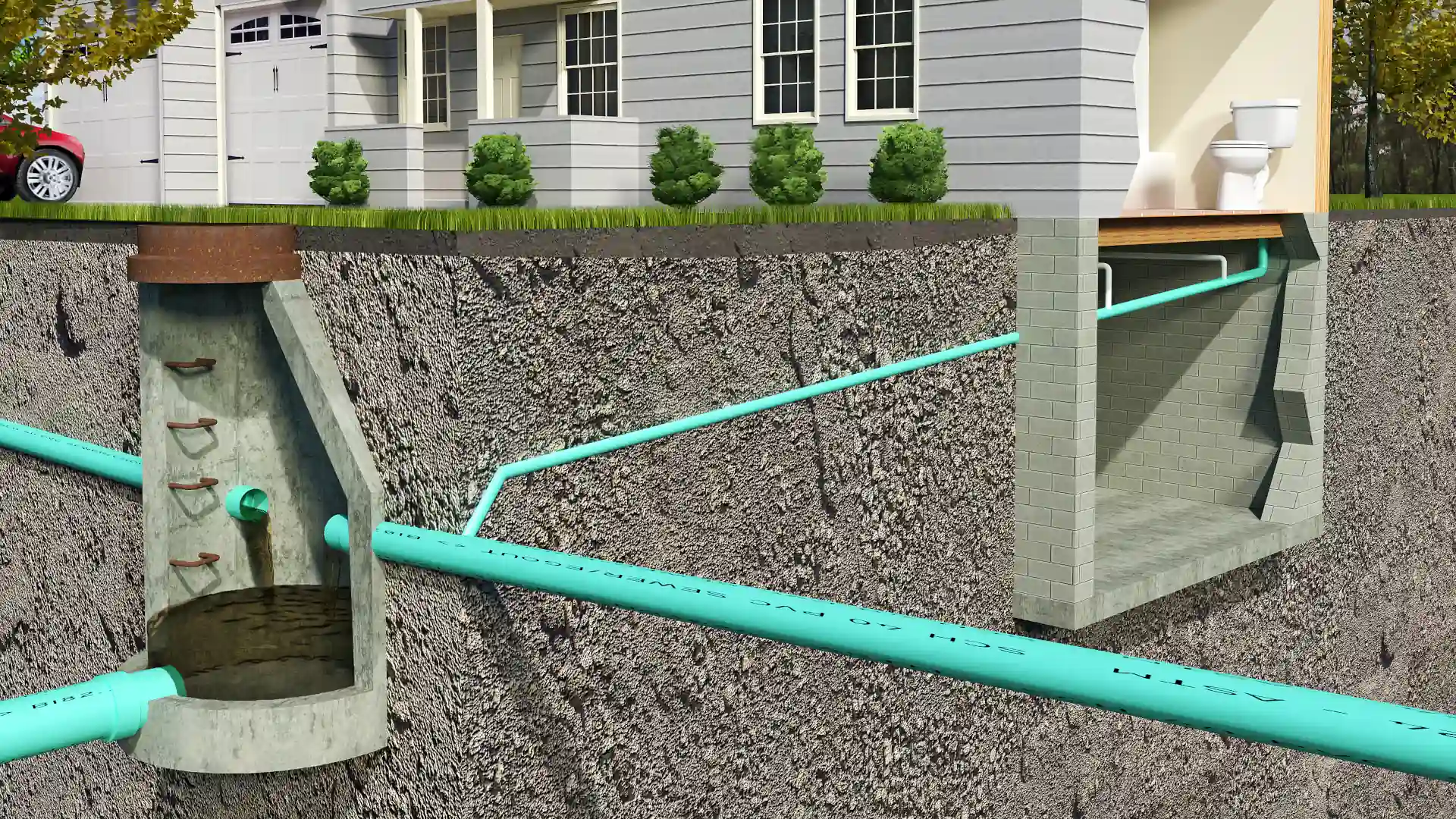 Home drainage system design – residential sewerage system.